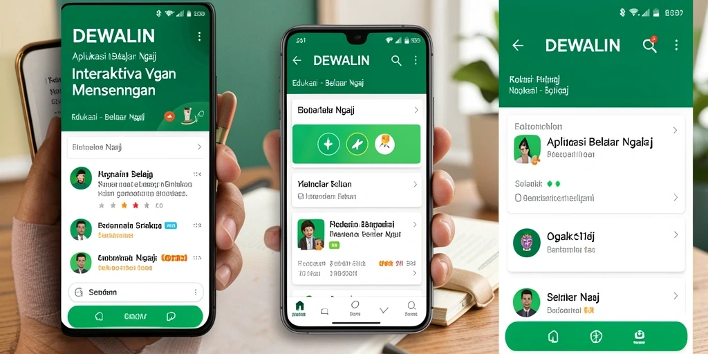 Antarmuka aplikasi DEWALIN yang menarik dan intuitif.