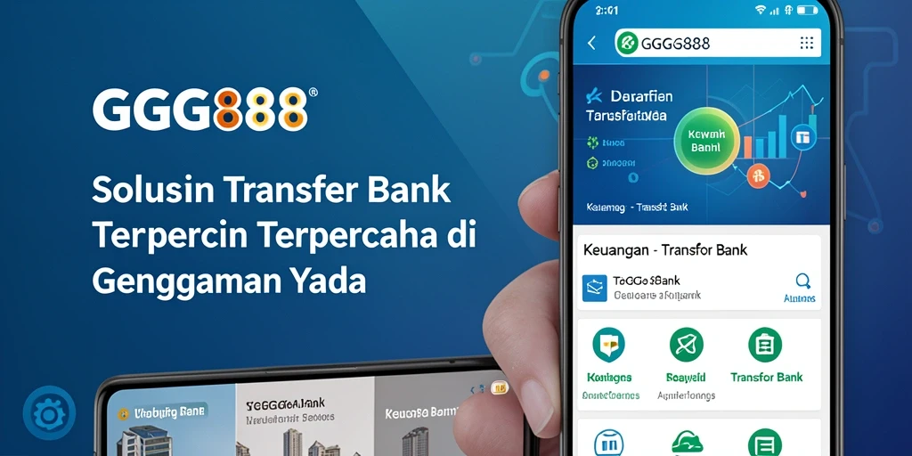 Tampilan antarmuka utama aplikasi GGG888 untuk transfer bank.