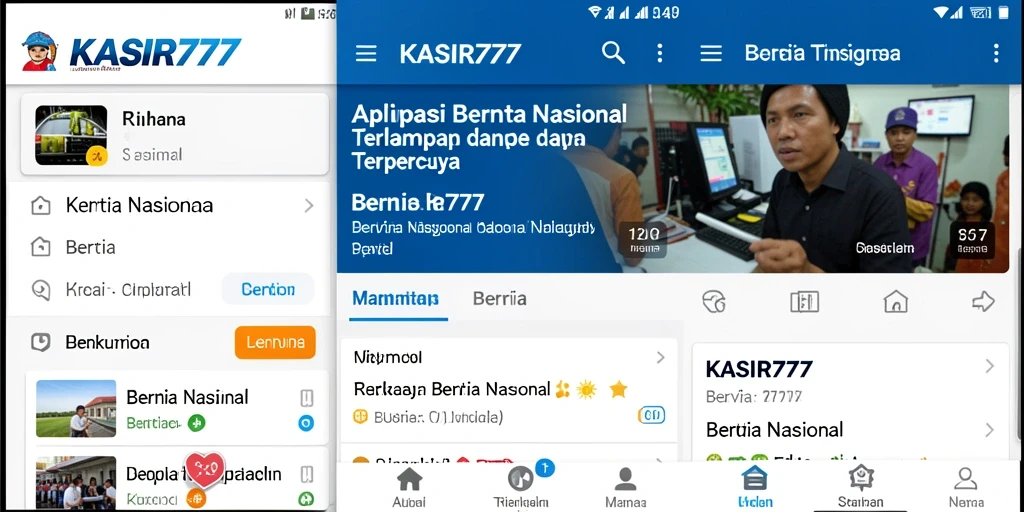 Antarmuka pengguna KASIR777 yang modern dan intuitif.