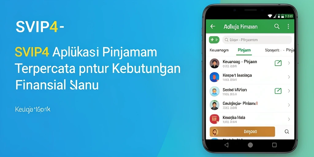 Antarmuka aplikasi SVIP4 dengan fitur peminjaman yang mudah digunakan.