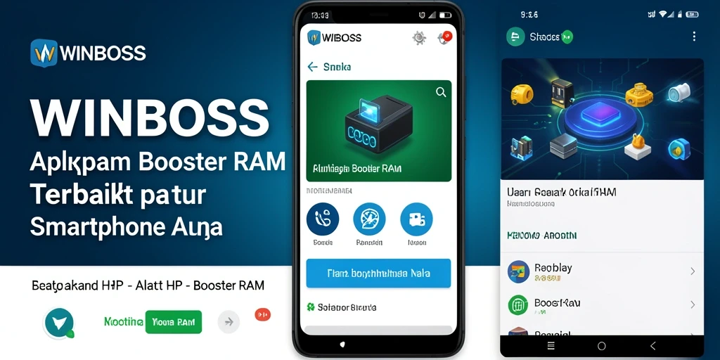 Screenshot utama WINBOSS menunjukkan antarmuka aplikasi yang sederhana dan fungsional.