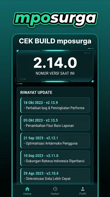 Riwayat Versi mposurga untuk Pengguna Android